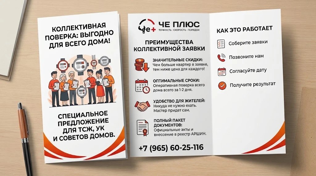 Буклет: коллективная поверка выгодна для всего дома